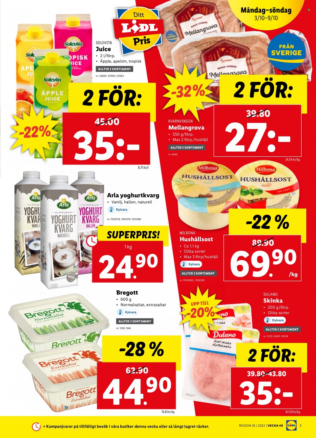 Lidl reklamblad - 3/10 2022 - 9/10 2022. Sida 5