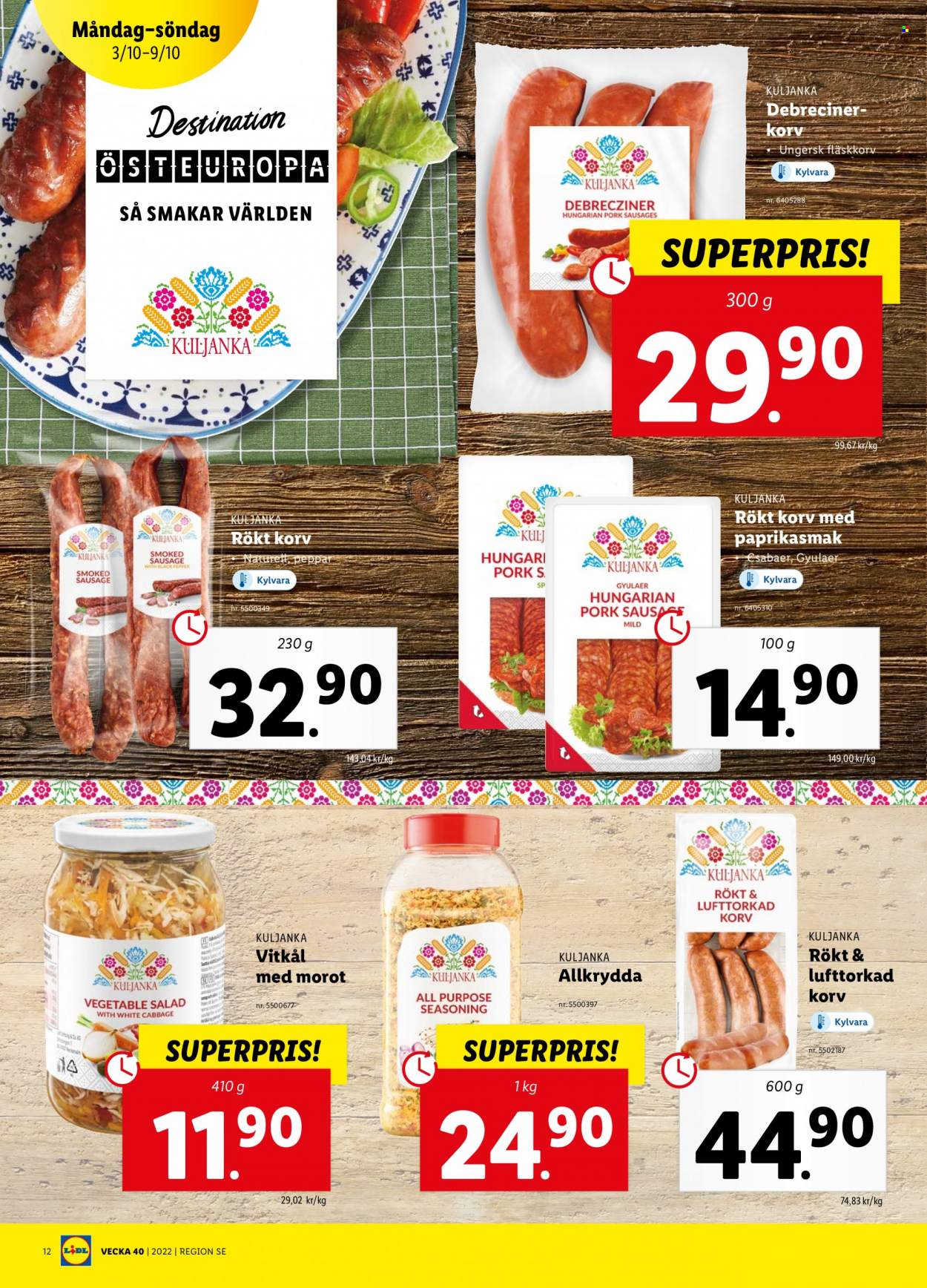 Lidl reklamblad - 3/10 2022 - 9/10 2022. Sida 12