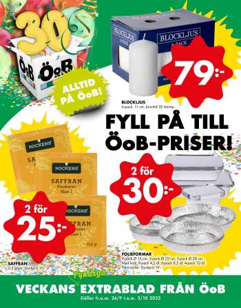 ÖoB reklamblad - 26/9 2022 - 2/10 2022.