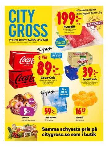 City Gross reklamblad - 26/9 2022 - 2/10 2022.