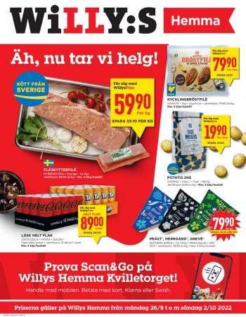 Willys reklamblad - 26/9 2022 - 2/10 2022.