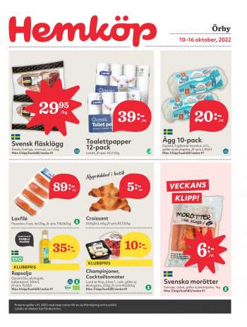 Hemköp reklamblad - 10/10 2022 - 16/10 2022.