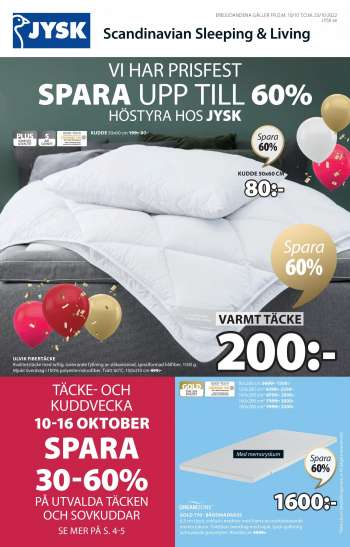 JYSK reklamblad - 10/10 2022 - 23/10 2022.