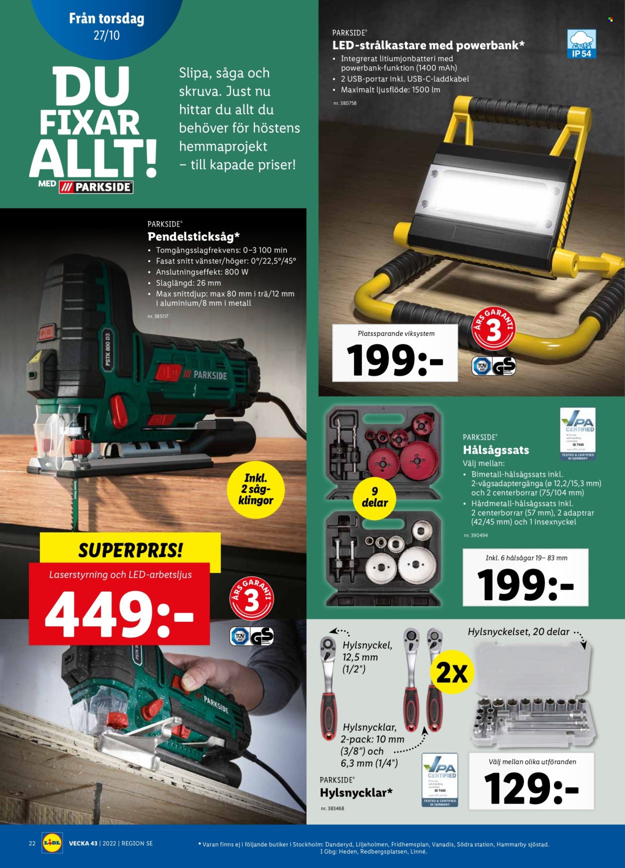 Lidl reklamblad - 24/10 2022 - 30/10 2022. Sida 22