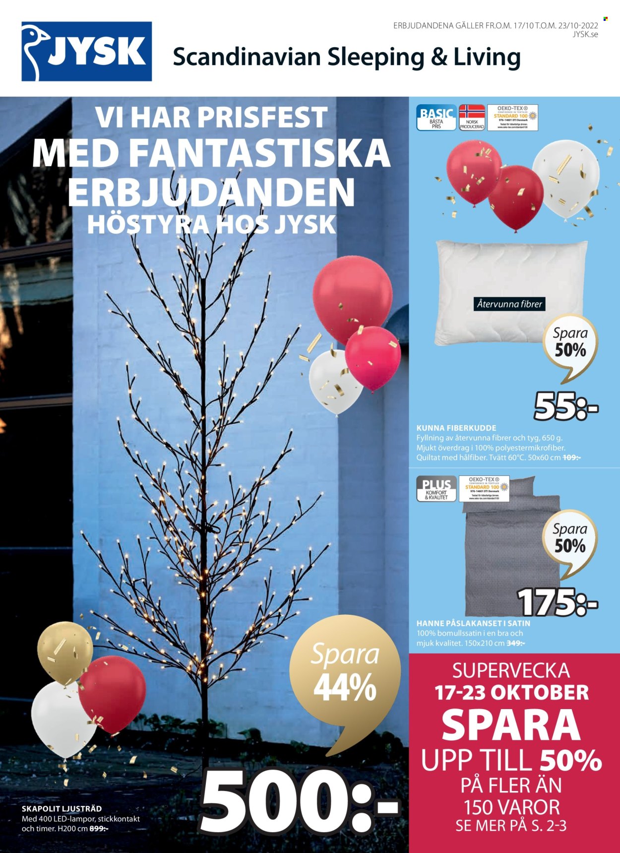 JYSK reklamblad - 17/10 2022 - 23/10 2022. Sida 1