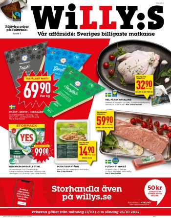 Willys reklamblad - 17/10 2022 - 23/10 2022.