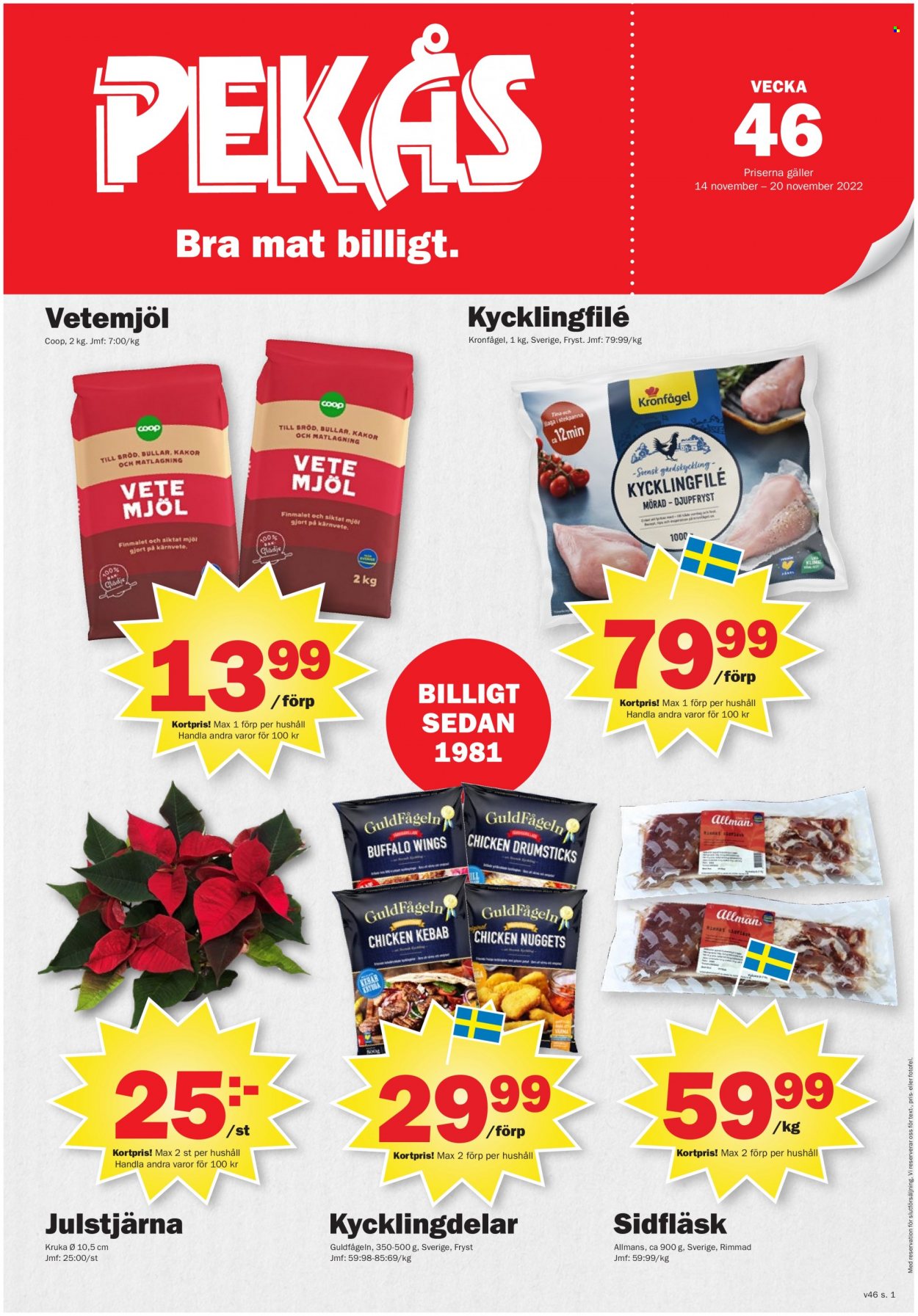 Pekås reklamblad - 14/11 2022 - 20/11 2022. Sida 1
