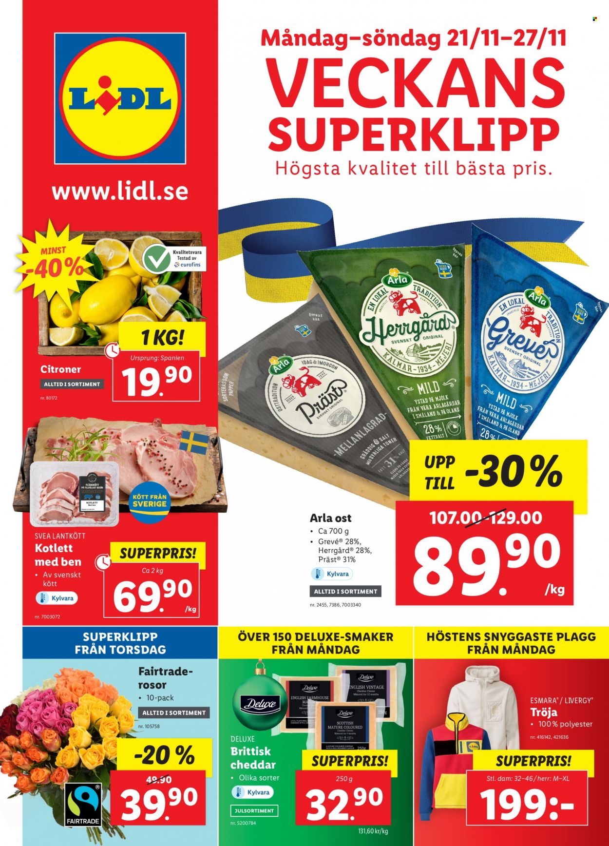 Lidl reklamblad - 21/11 2022 - 27/11 2022. Sida 1