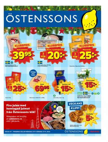 Östenssons reklamblad - 21/11 2022 - 27/11 2022.