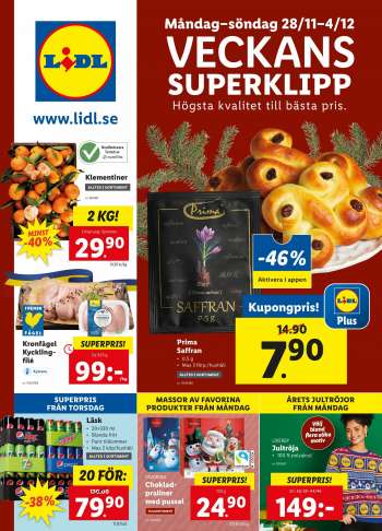 Lidl reklamblad - 28/11 2022 - 4/12 2022.