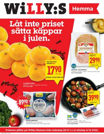 Willys reklamblad - 28/11 2022 - 4/12 2022.