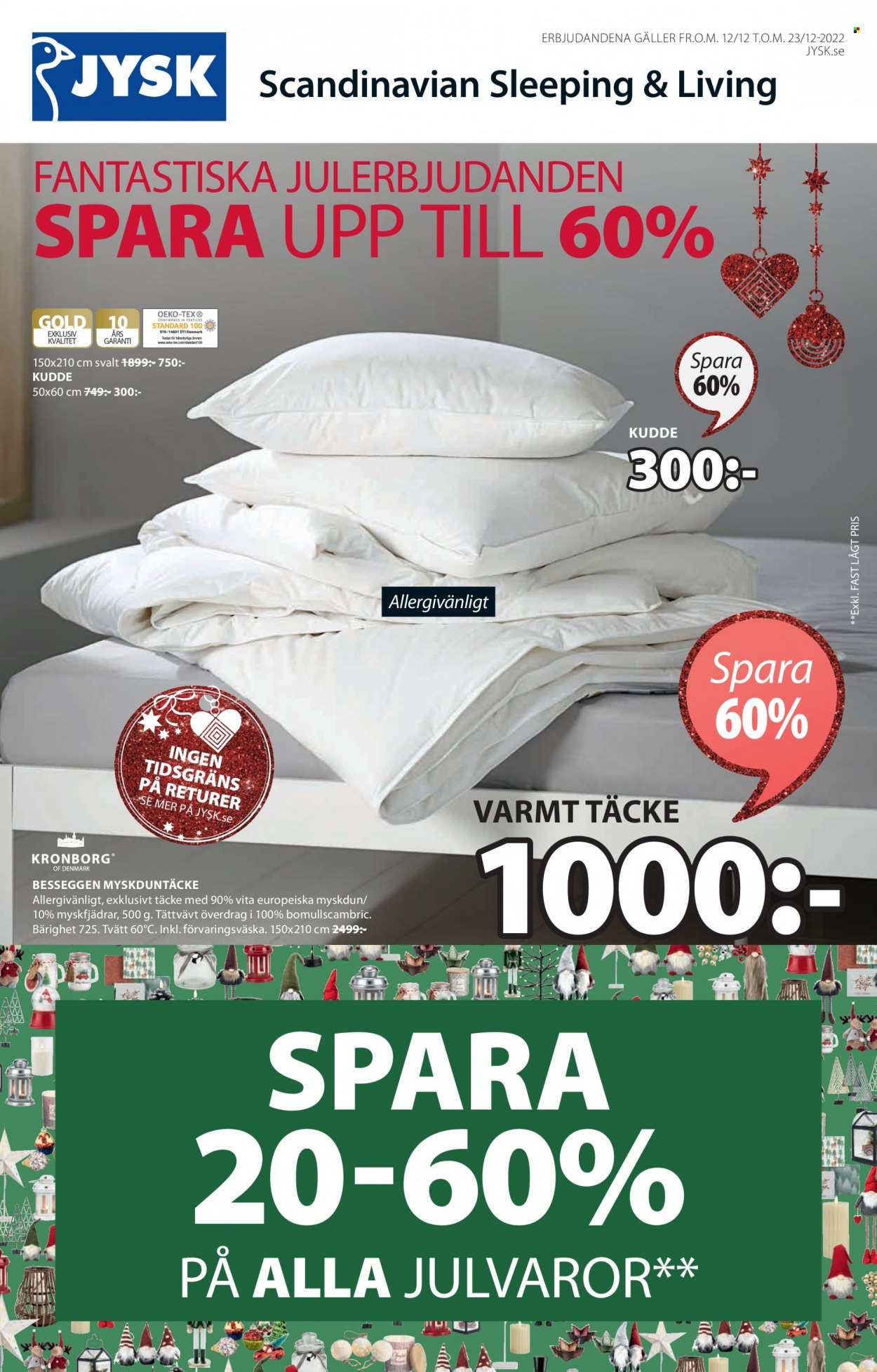 JYSK reklamblad - 12/12 2022 - 23/12 2022. Sida 1