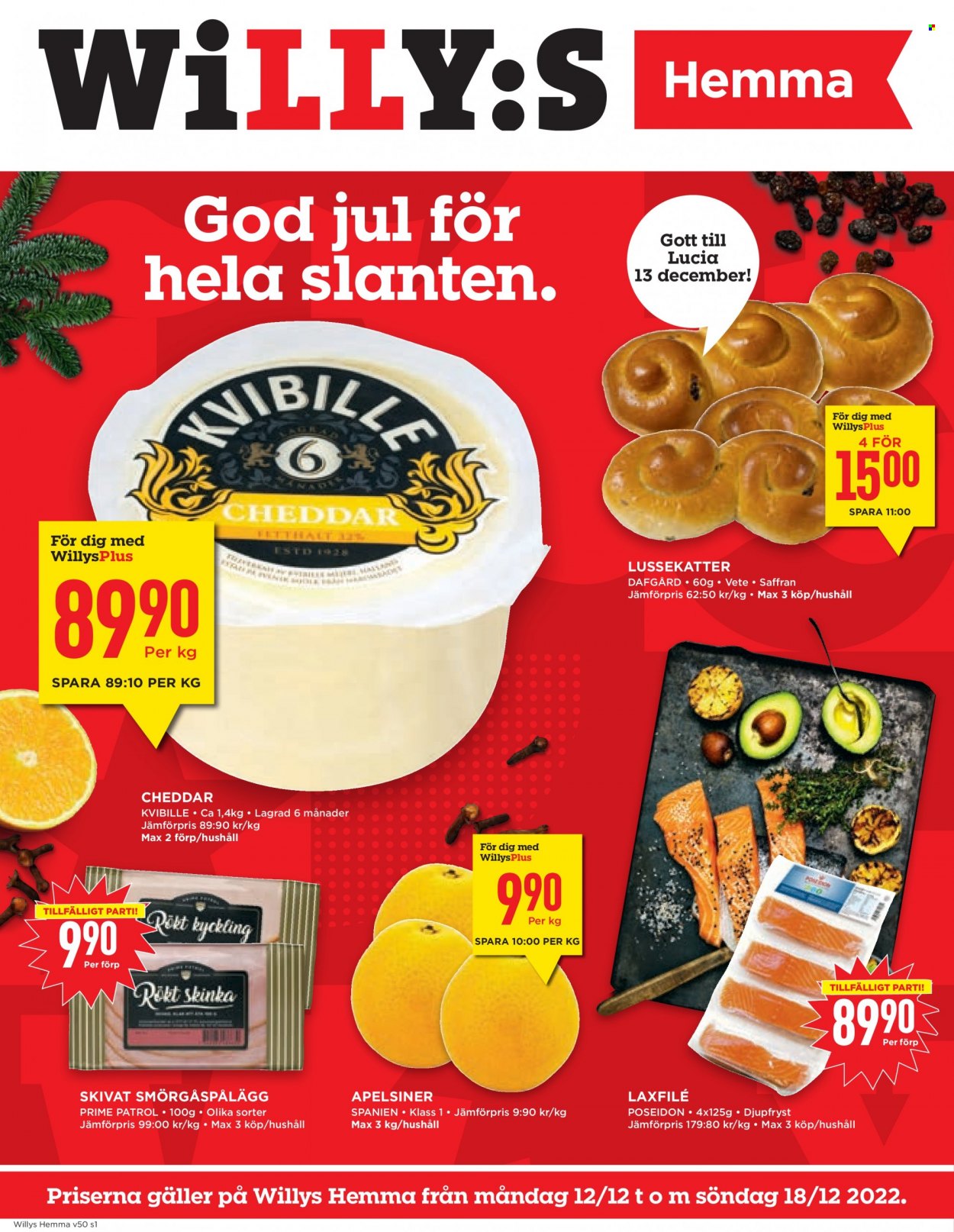 Willys reklamblad - 12/12 2022 - 18/12 2022. Sida 1