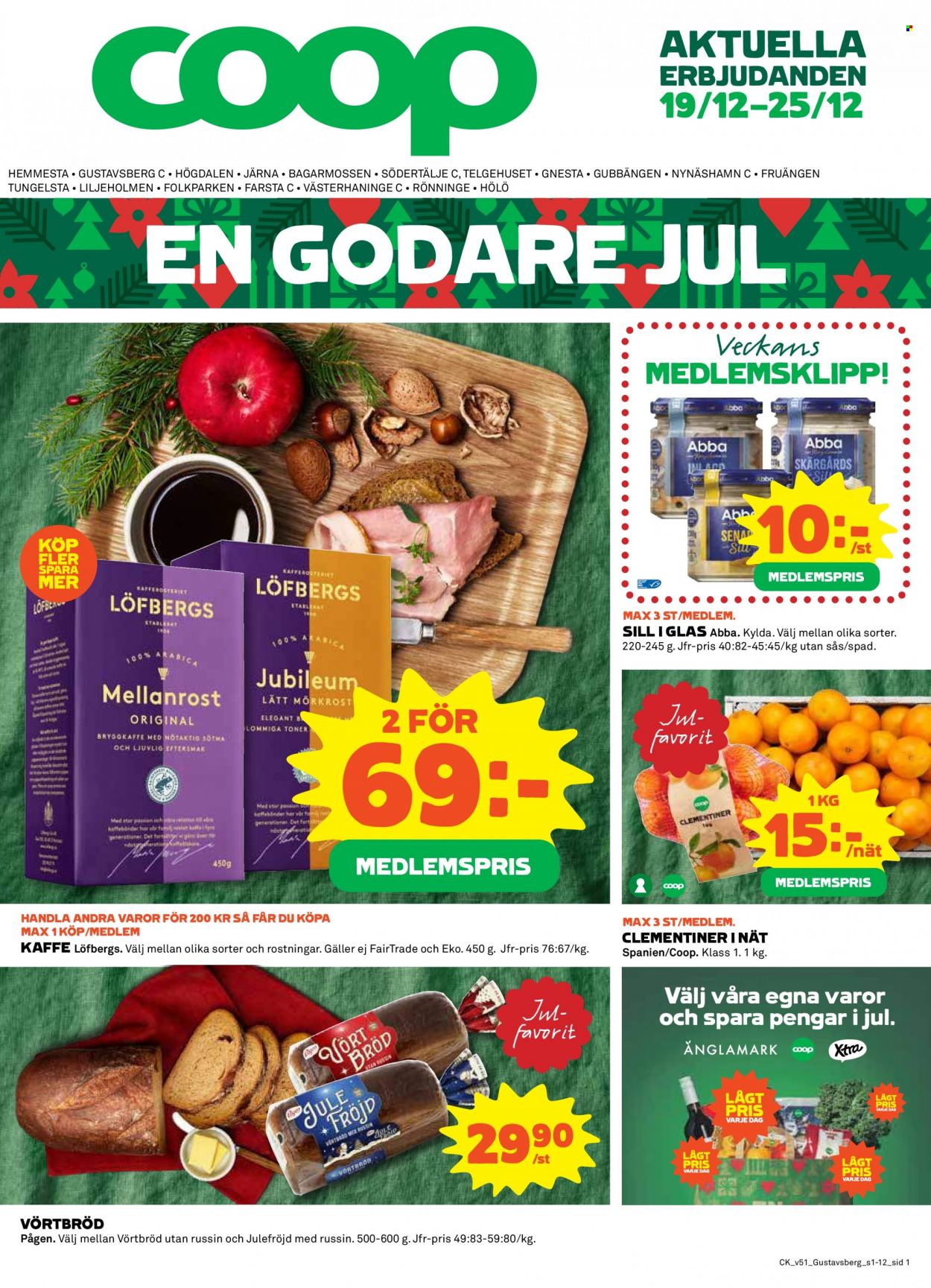 Coop reklamblad - 19/12 2022 - 25/12 2022. Sida 1