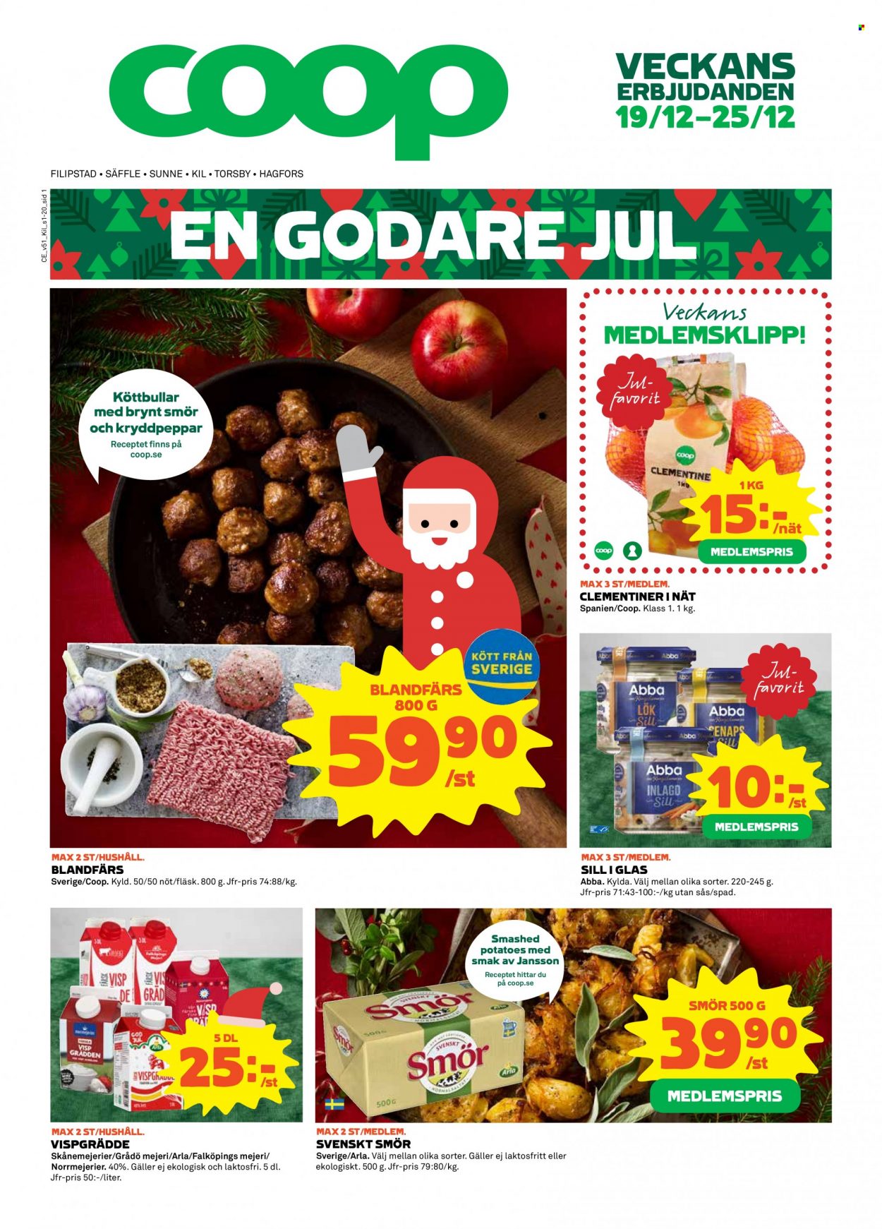 Coop reklamblad - 19/12 2022 - 25/12 2022. Sida 1