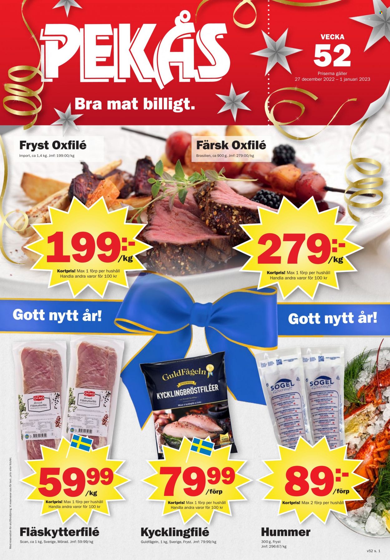 Pekås reklamblad - 27/12 2022 - 1/1 2023. Sida 1
