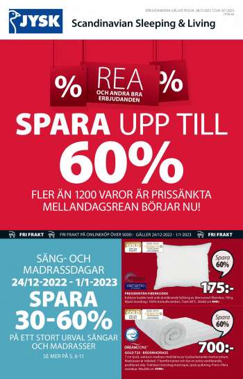 JYSK reklamblad - 24/12 2022 - 8/1 2023.
