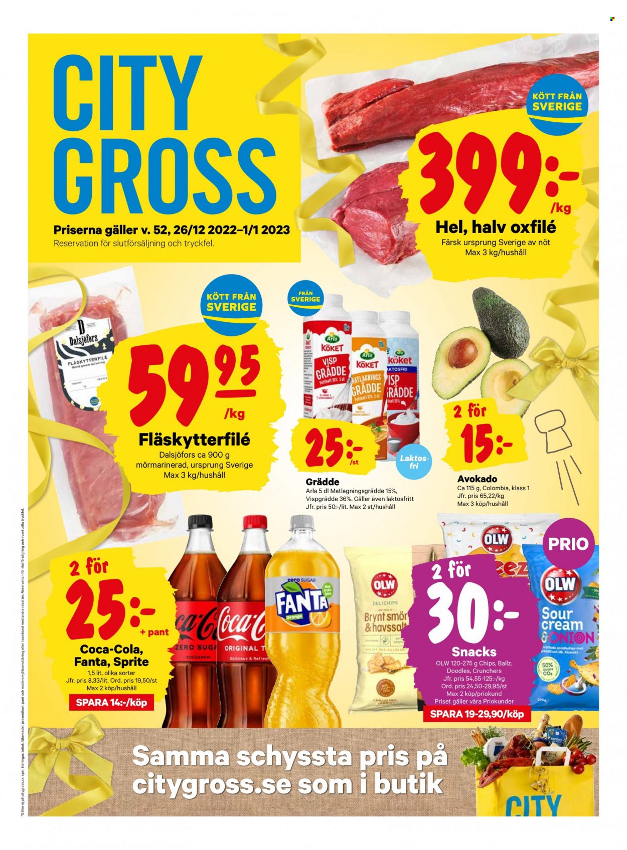 City Gross reklamblad - 26/12 2022 - 1/1 2023. Sida 1