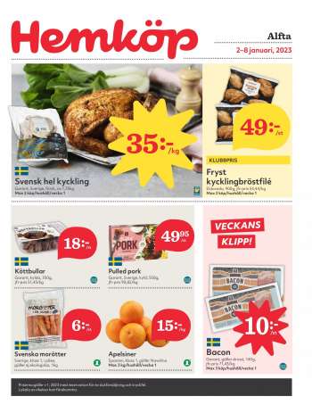 Hemköp reklamblad - 2/1 2023 - 8/1 2023.