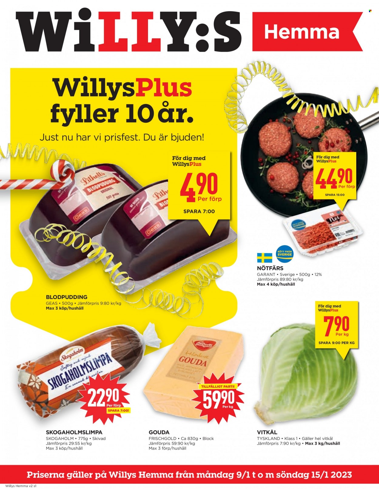 Willys reklamblad - 9/1 2023 - 15/1 2023. Sida 1