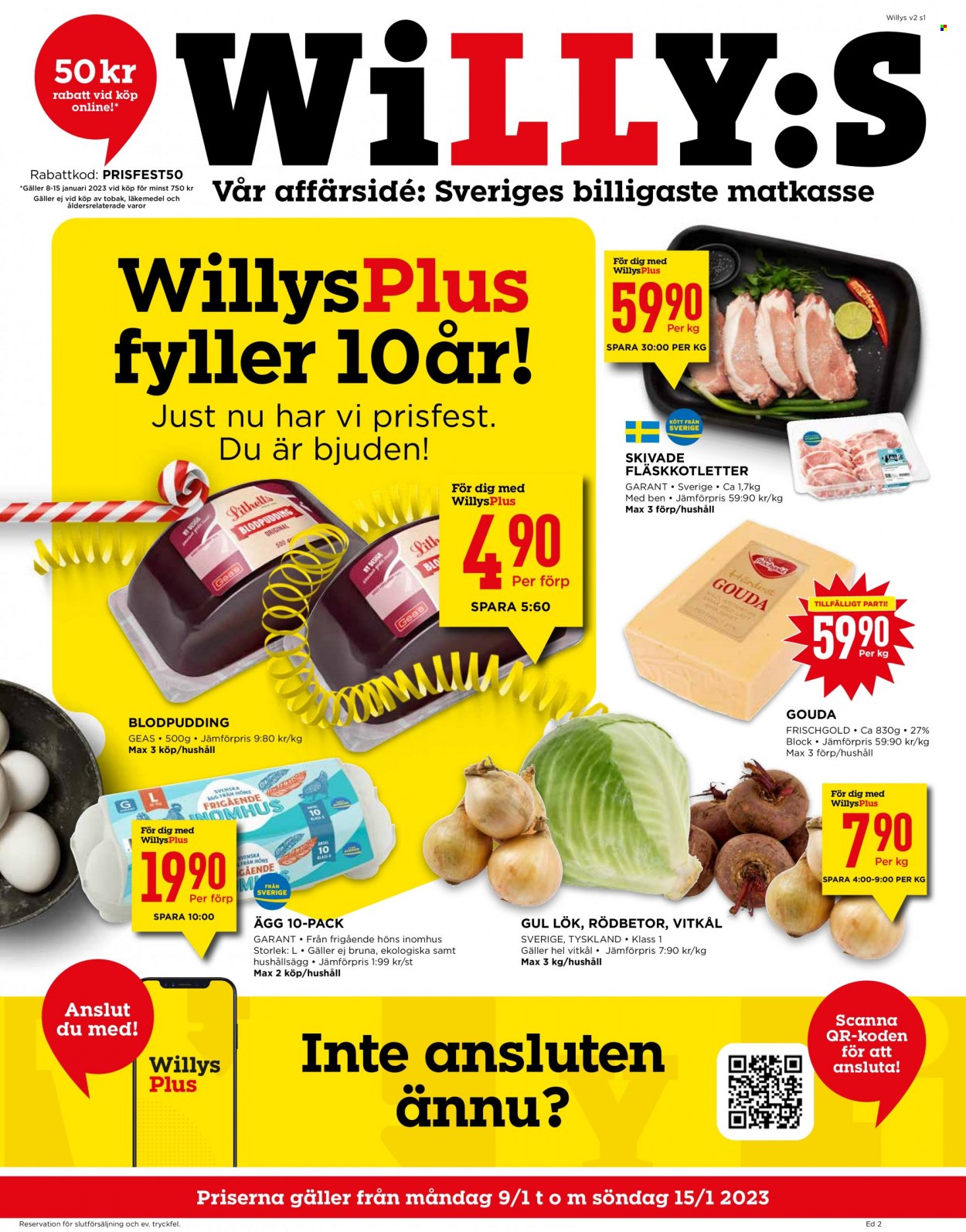 Willys reklamblad - 9/1 2023 - 15/1 2023. Sida 1