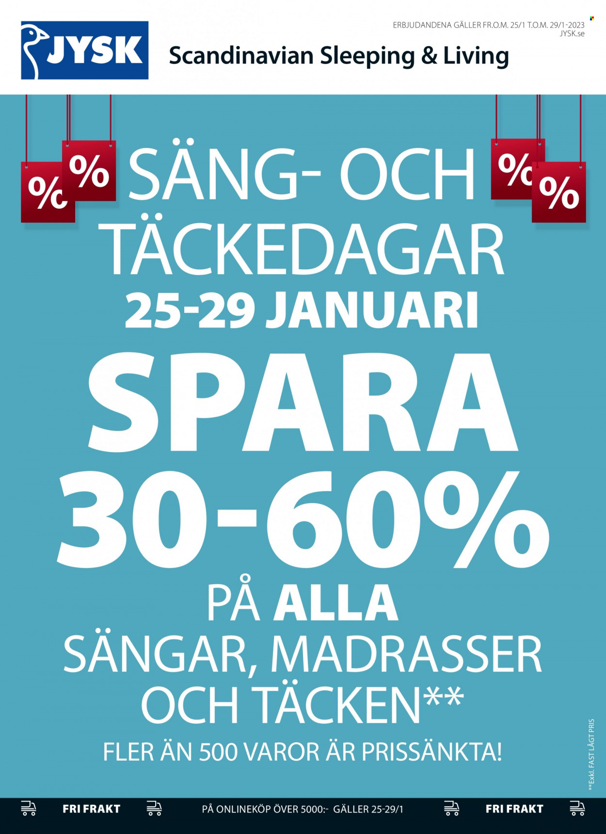 JYSK reklamblad - 25/1 2023 - 29/1 2023. Sida 1