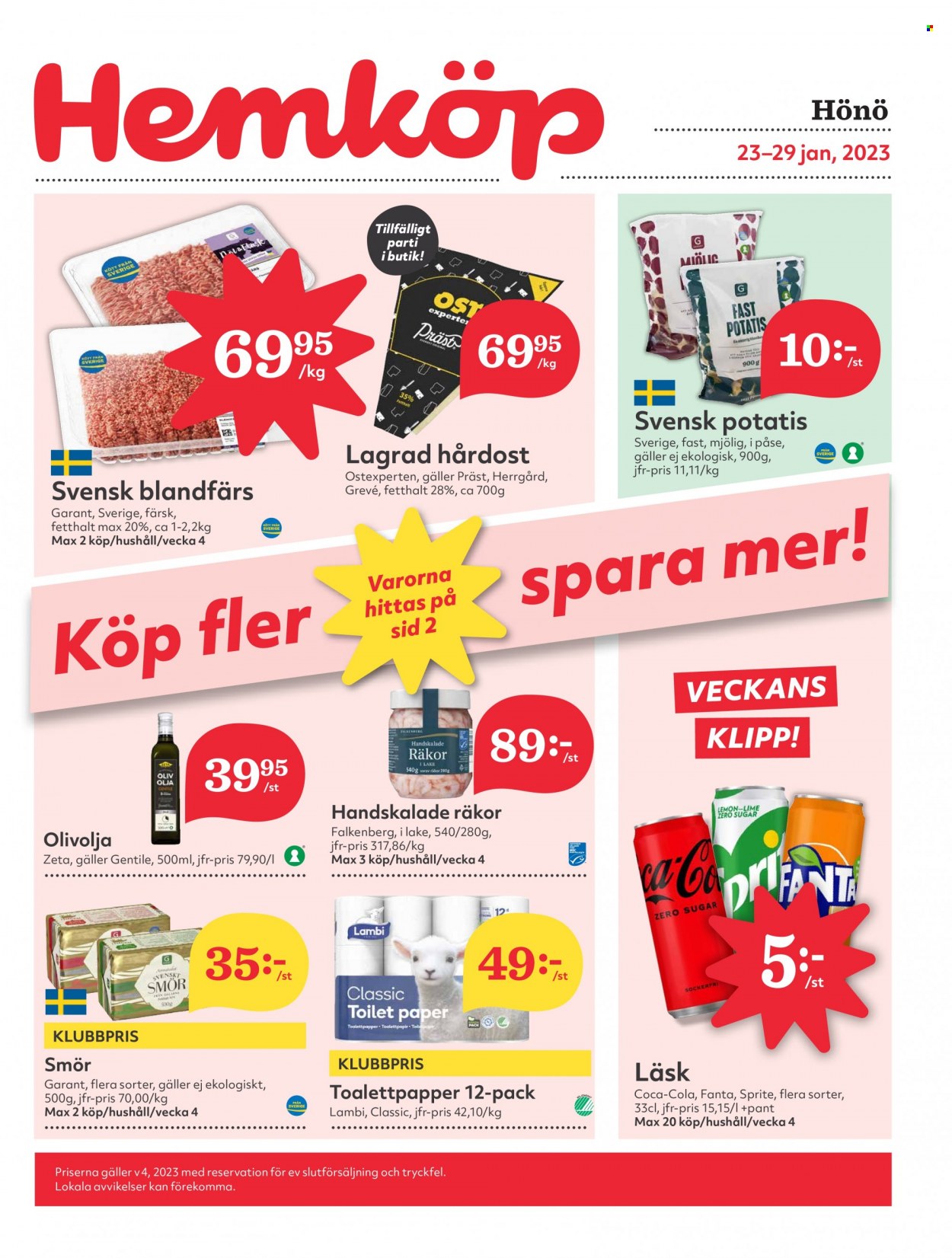 Hemköp reklamblad - 30/1 2023 - 5/2 2023. Sida 1