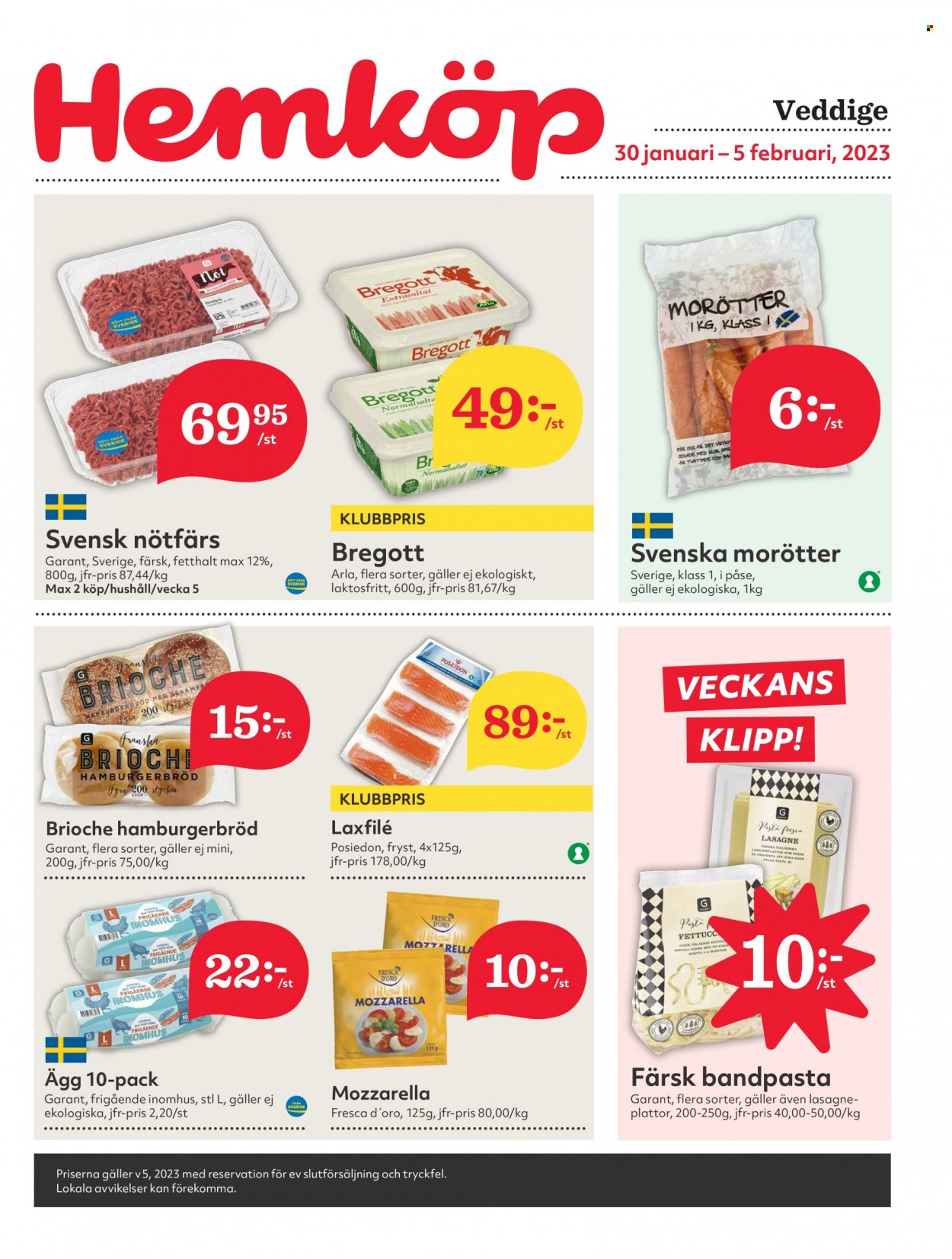Hemköp reklamblad - 30/1 2023 - 5/2 2023. Sida 1