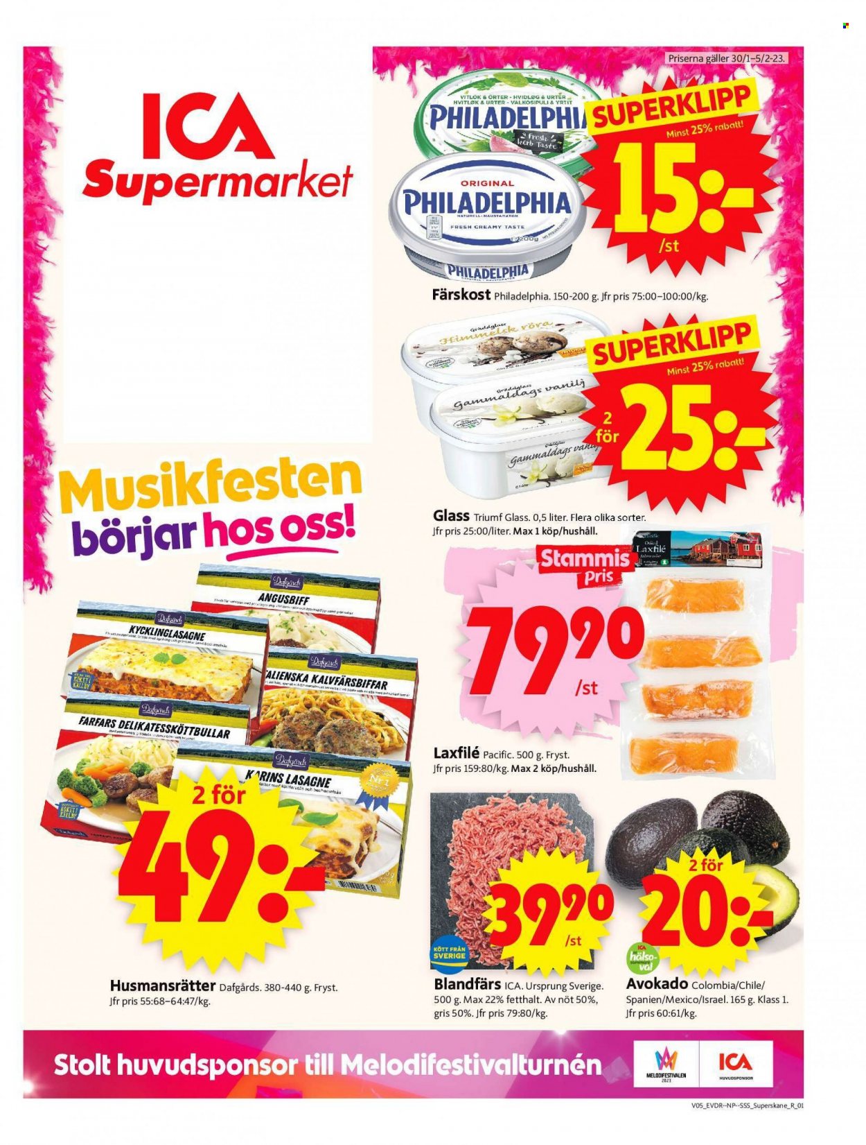 ICA reklamblad - 30/1 2023 - 5/2 2023. Sida 1