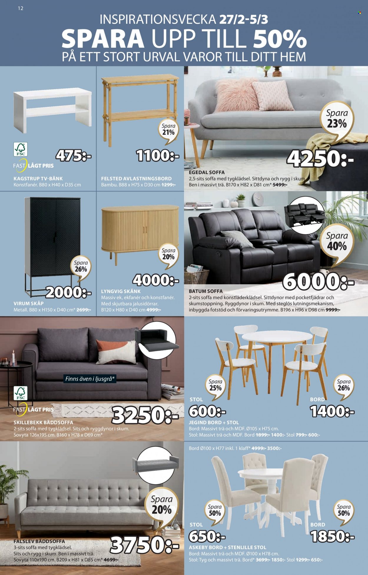 JYSK reklamblad - 27/2 2023 - 12/3 2023. Sida 12