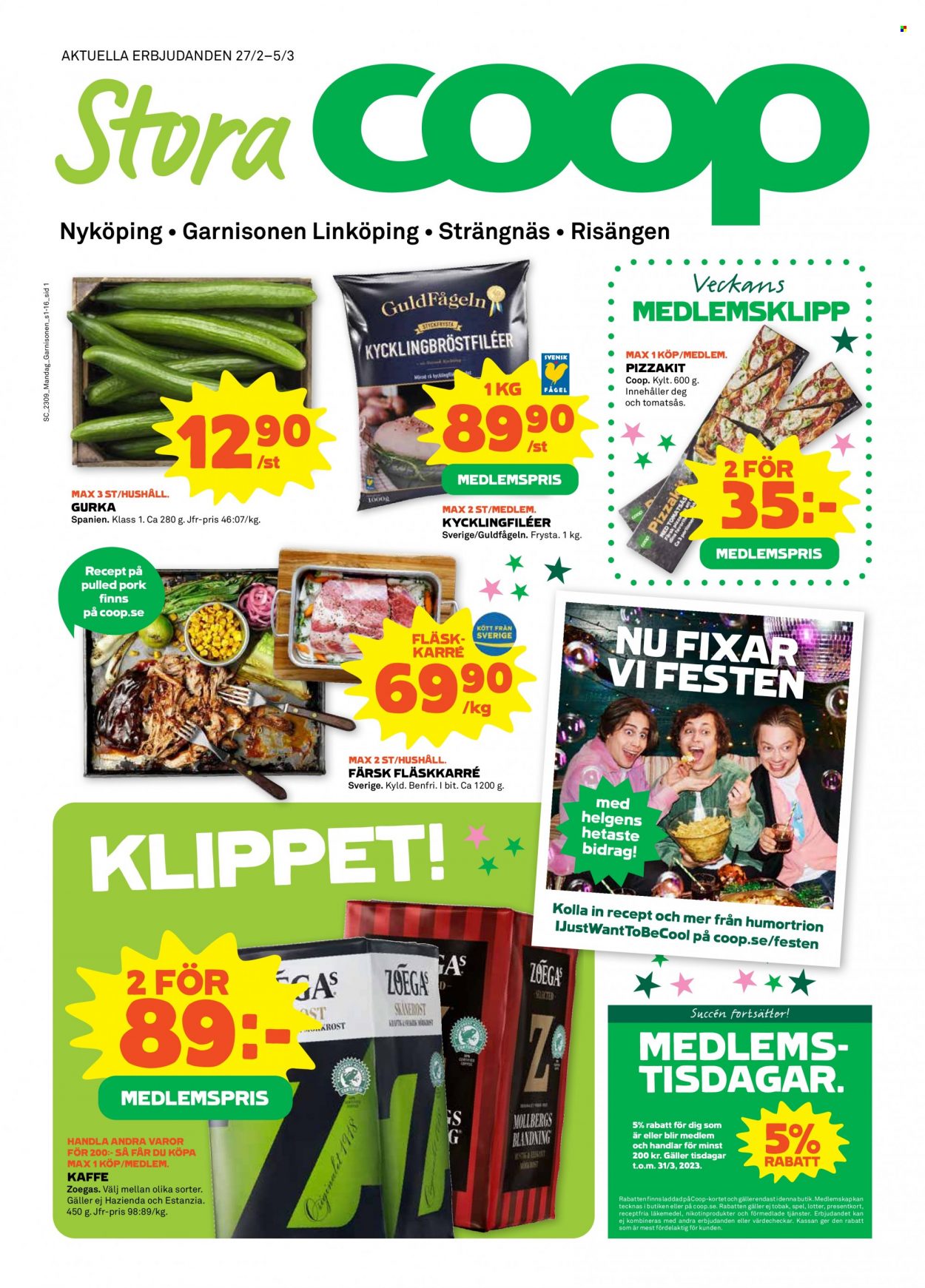 Coop reklamblad - 27/2 2023 - 5/3 2023. Sida 1