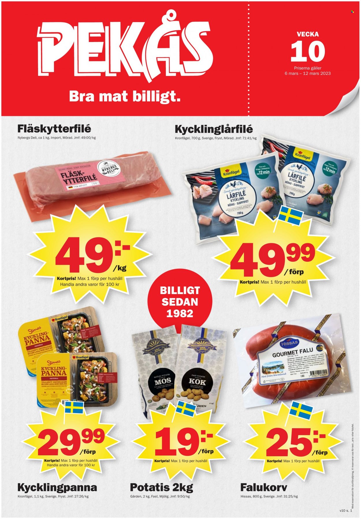 Pekås reklamblad - 6/3 2023 - 12/3 2023. Sida 1