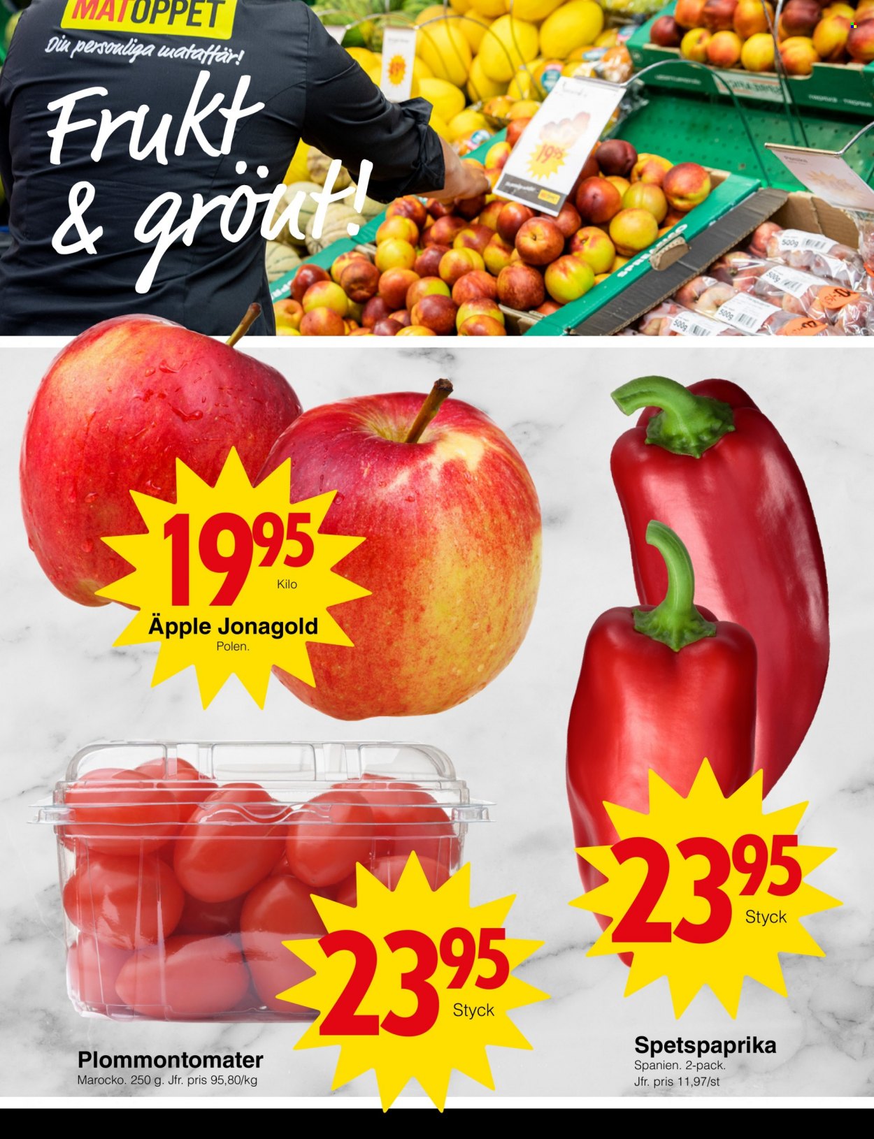 thumbnail - Matöppet reklamblad - 20/3 2023 - 26/3 2023 - varor från reklamblad - äpplen, tomater. Sida 3.