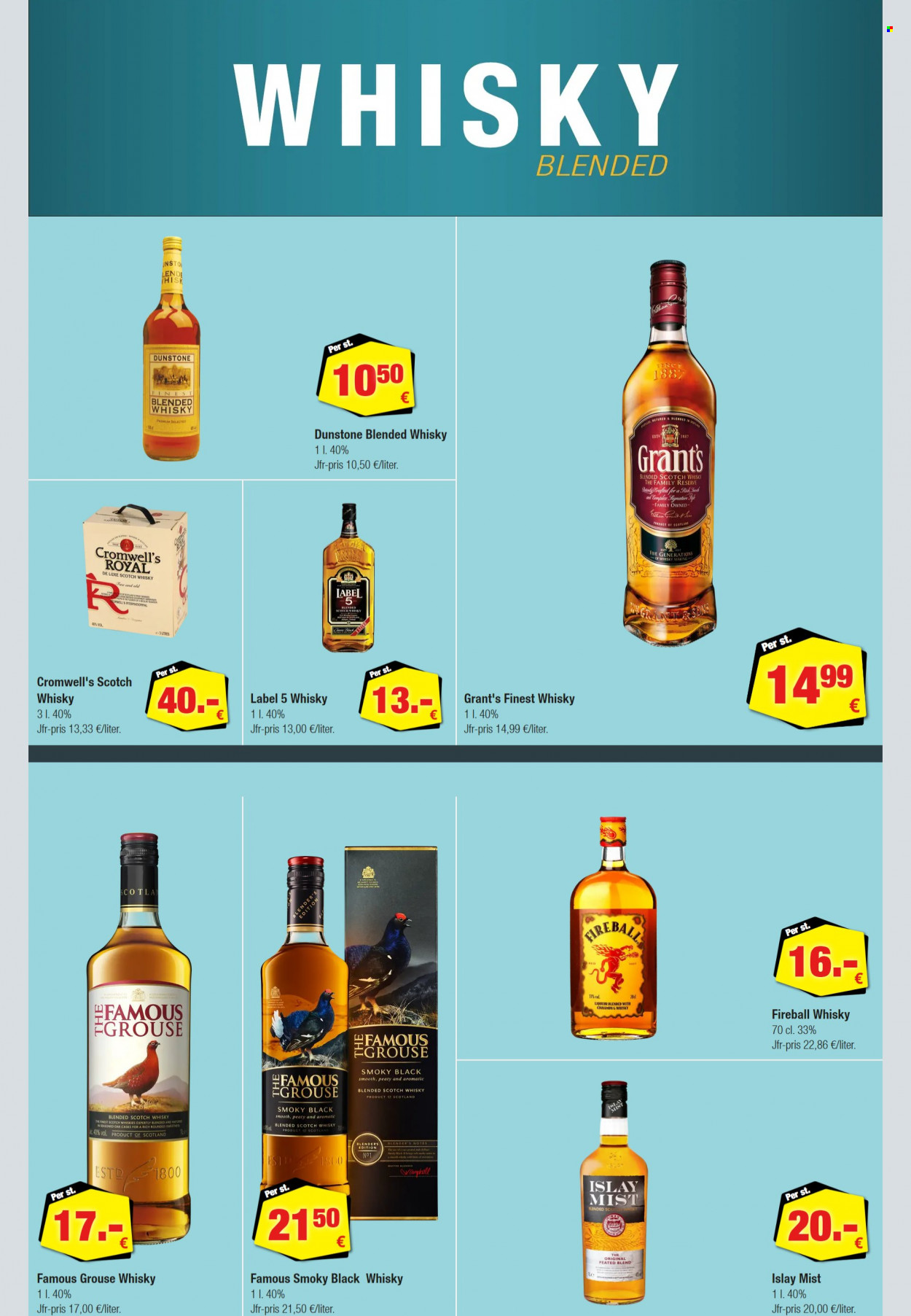 thumbnail - Calle reklamblad - 20/3 2023 - 6/6 2023 - varor från reklamblad - whisky, Blended Scotch Whisky, Famous Grouse, Grant‘s, liqueur, scotch whisky. Sida 2.