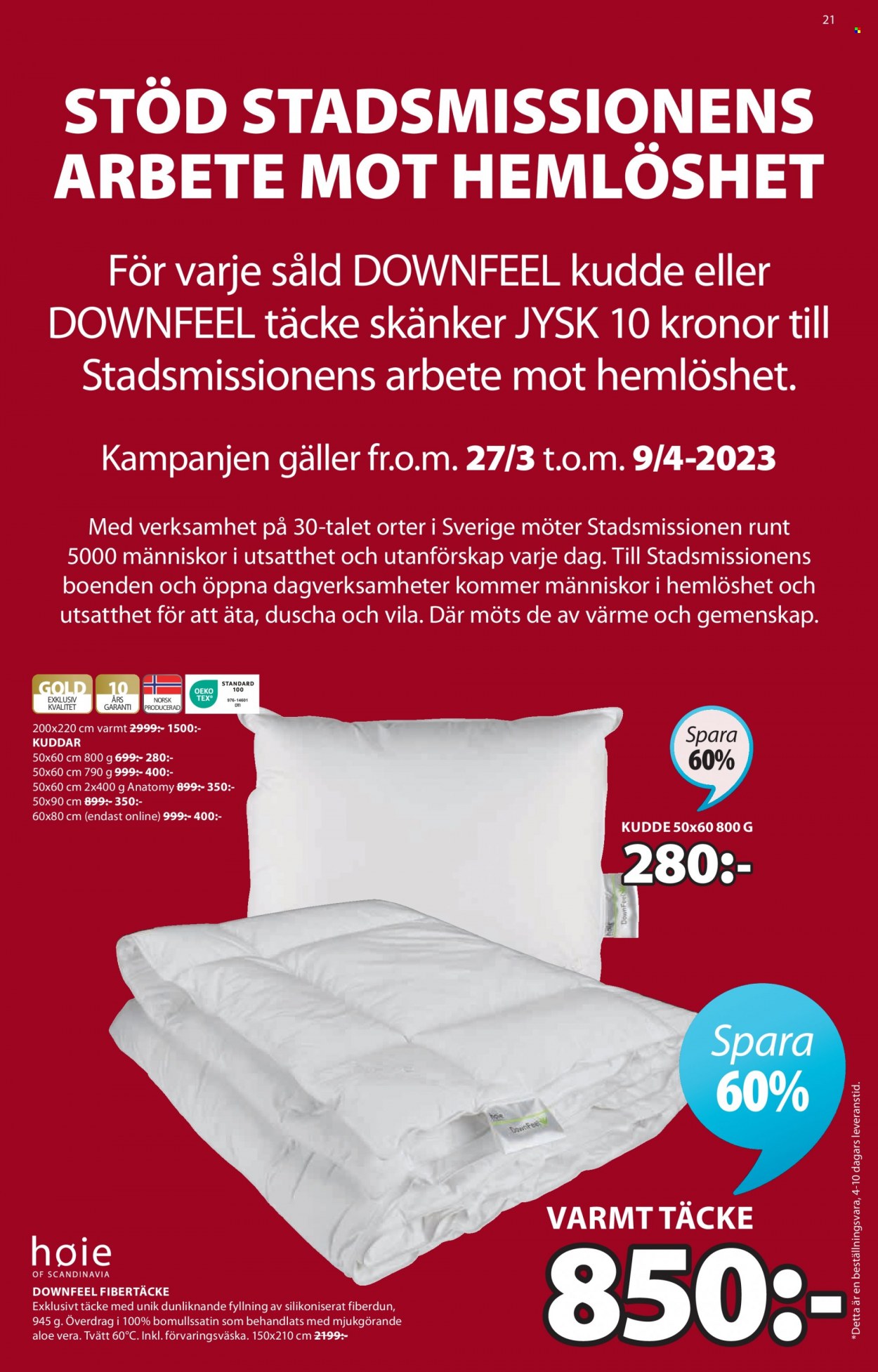 JYSK reklamblad - 27/3 2023 - 9/4 2023. Sida 21