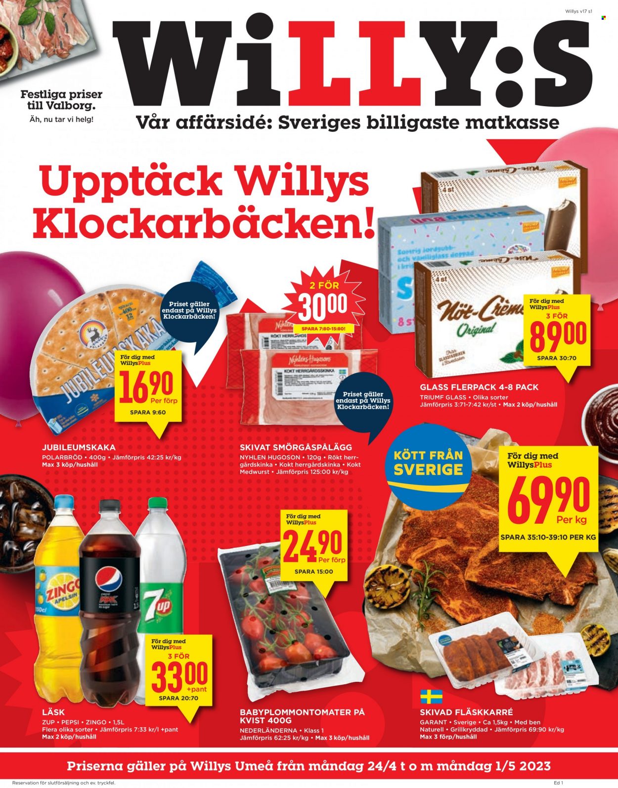 Willys reklamblad - 24/4 2023 - 1/5 2023. Sida 1