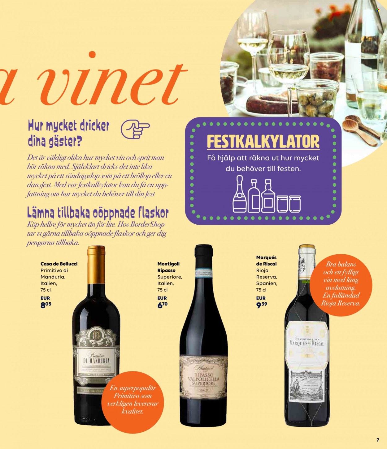 Border Shop reklamblad. Sida 1.