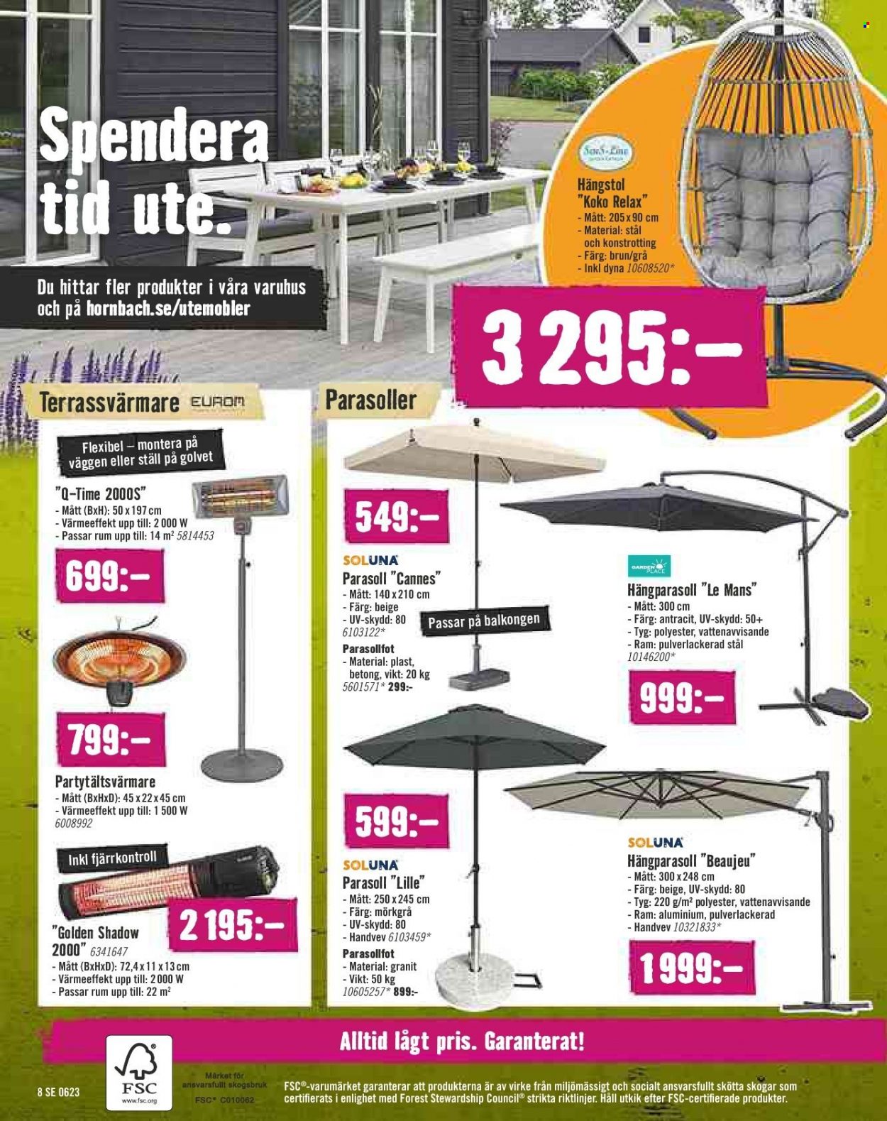 Hornbach reklamblad - 12/5 2023 - 14/6 2023. Sida 8