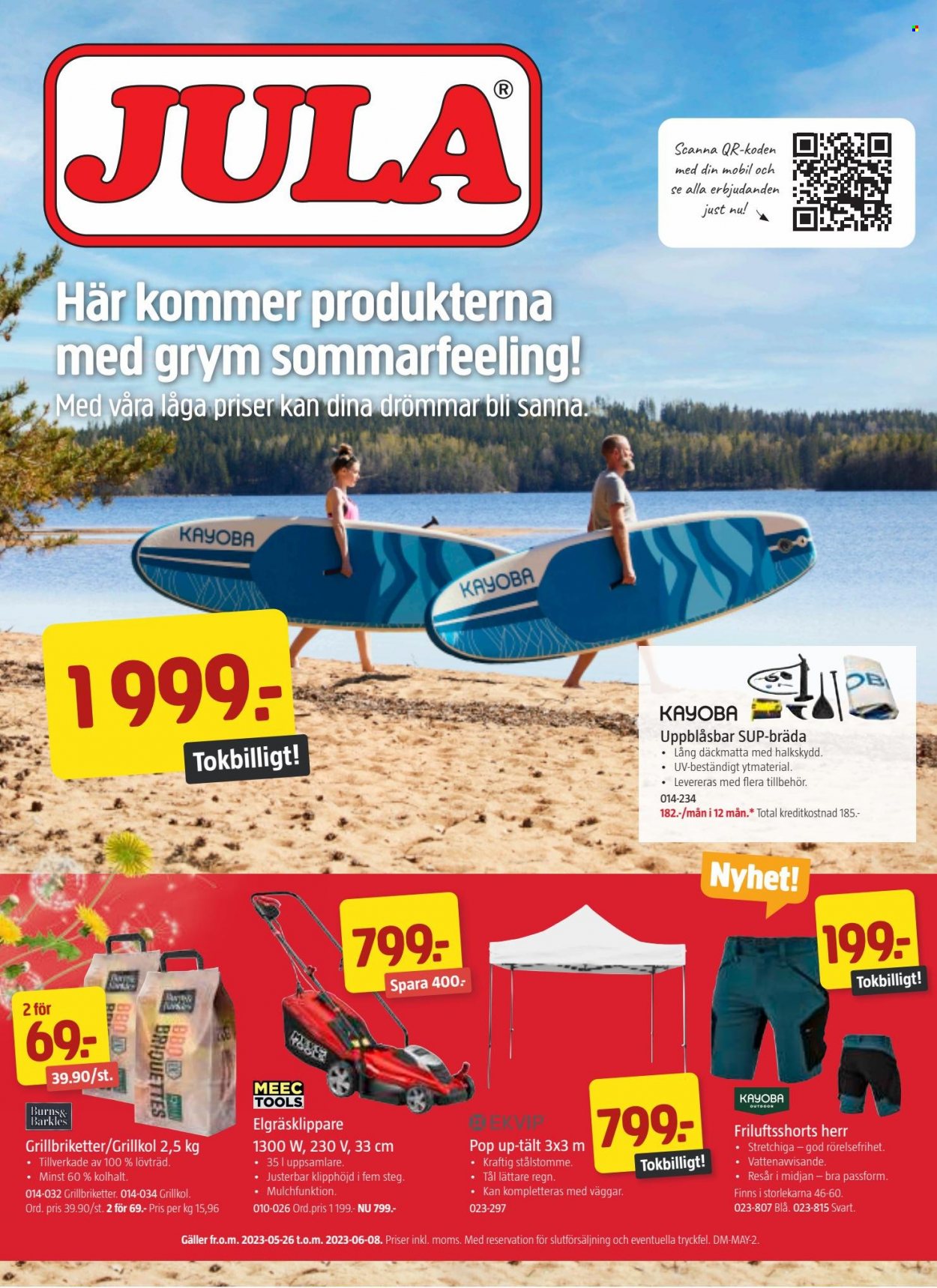 Jula reklamblad - 26/5 2023 - 8/6 2023. Sida 1