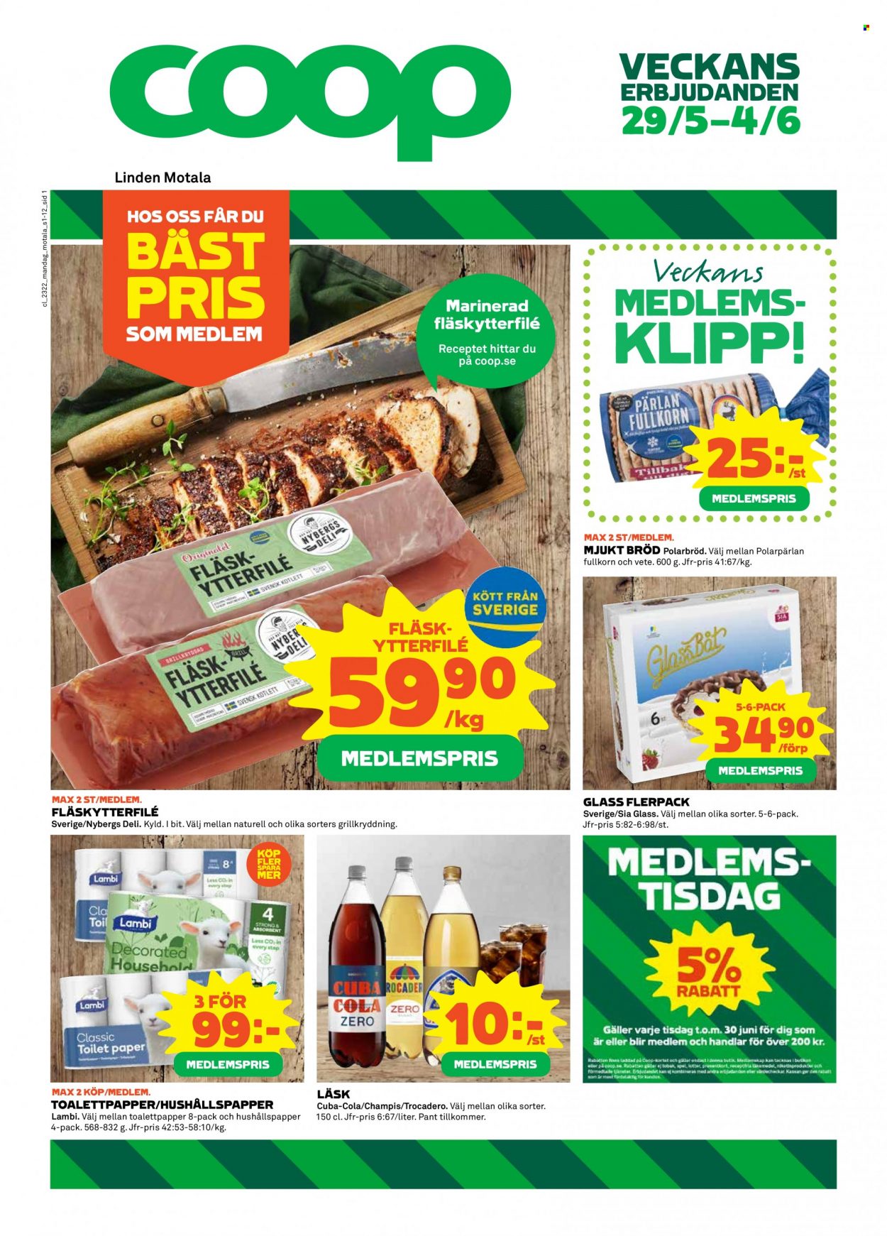 Coop reklamblad - 29/5 2023 - 4/6 2023. Sida 1