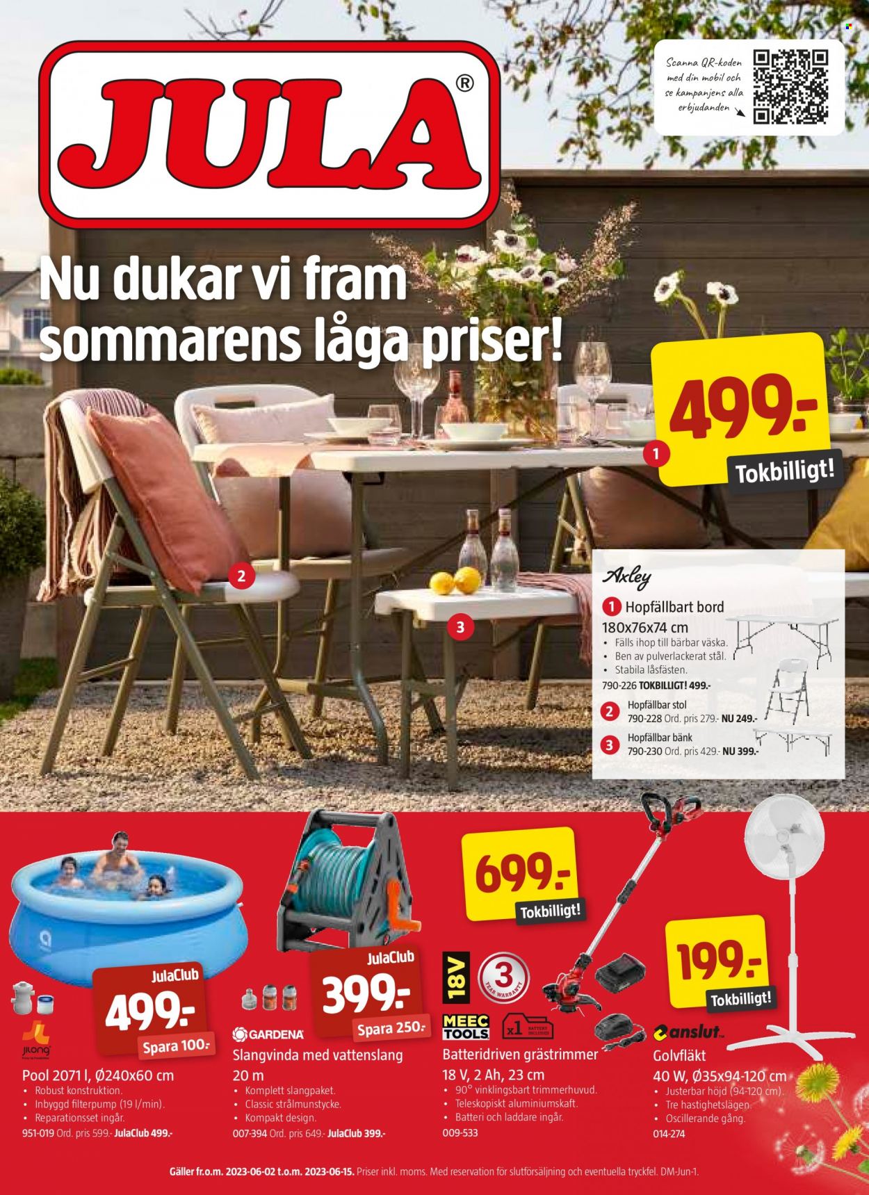 Jula reklamblad - 2/6 2023 - 15/6 2023. Sida 1
