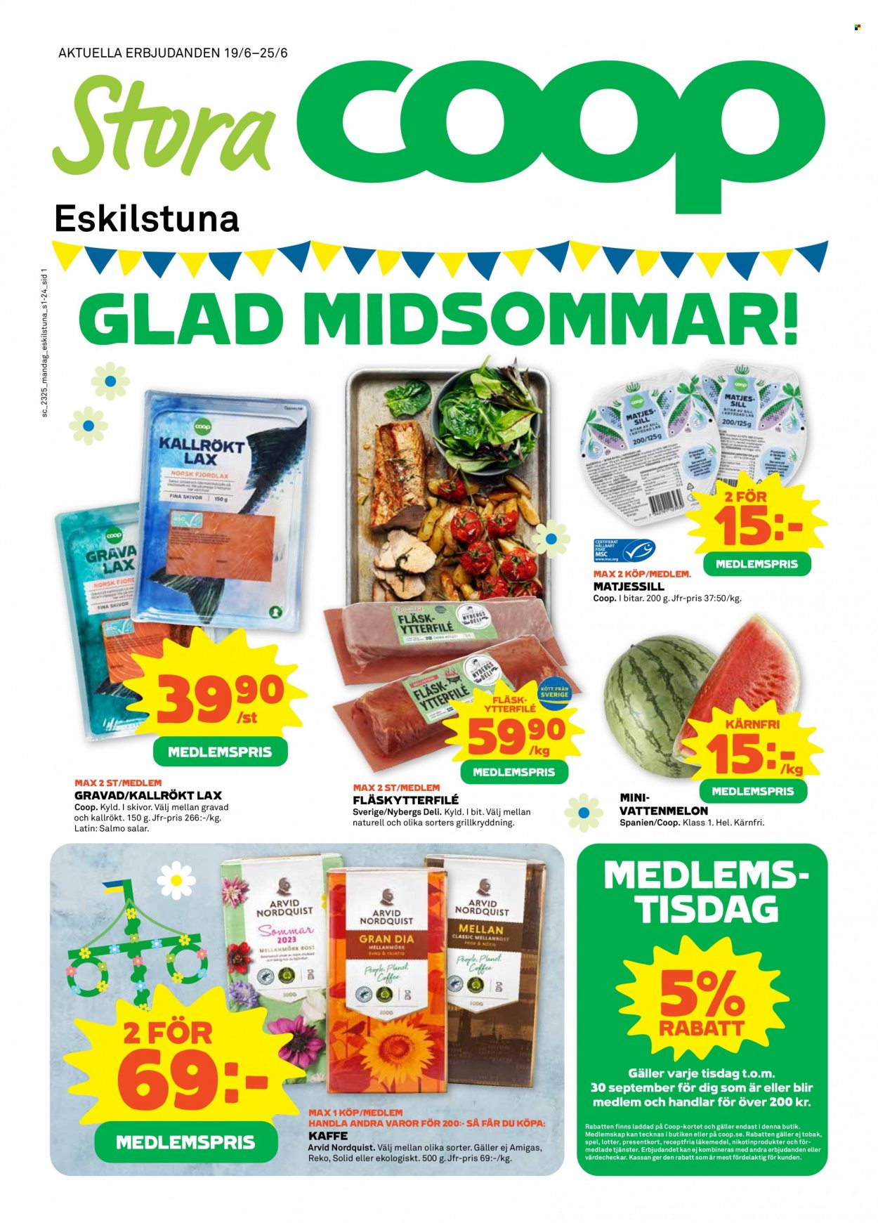 Stora Coop reklamblad - 19/6 2023 - 25/6 2023. Sida 1