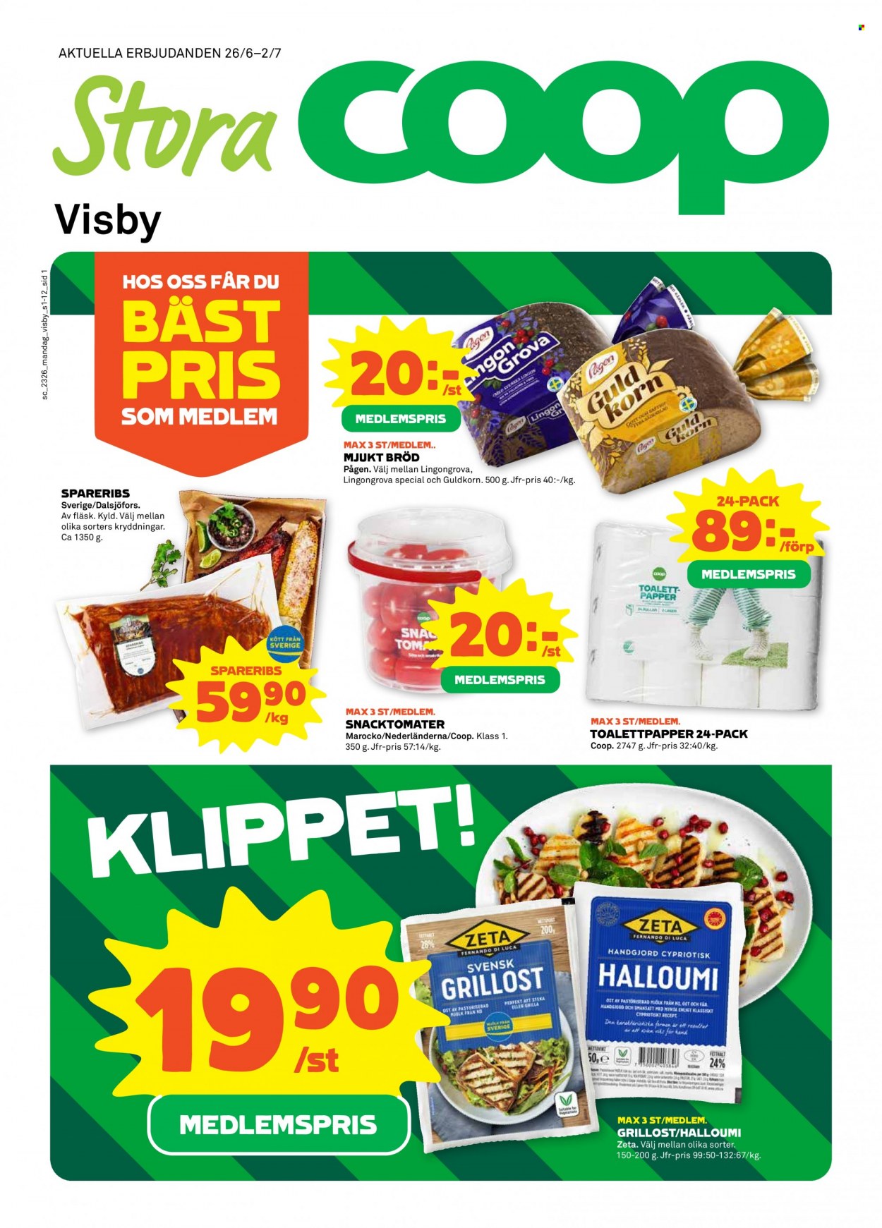 Stora Coop reklamblad - 26/6 2023 - 2/7 2023. Sida 1