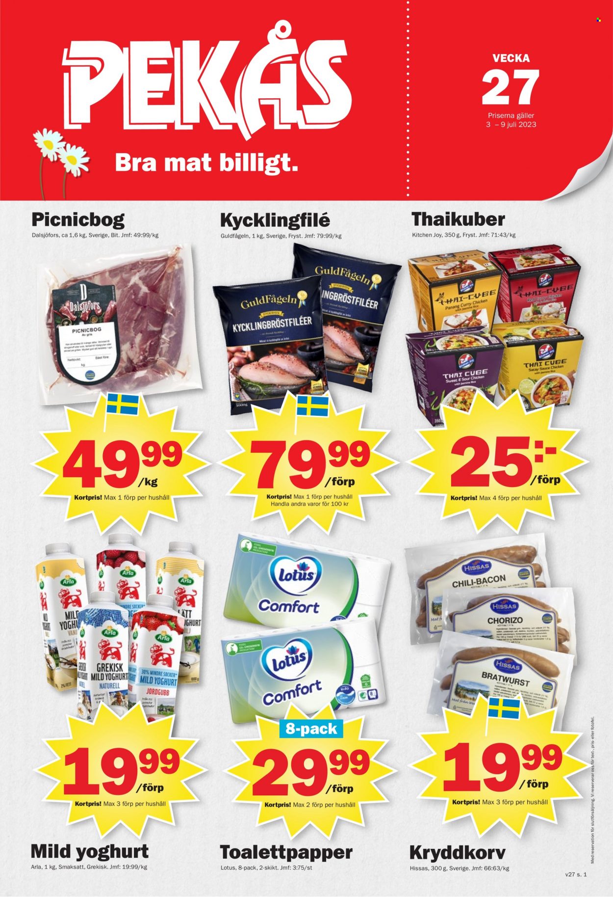 Pekås reklamblad - 3/7 2023 - 9/7 2023. Sida 1