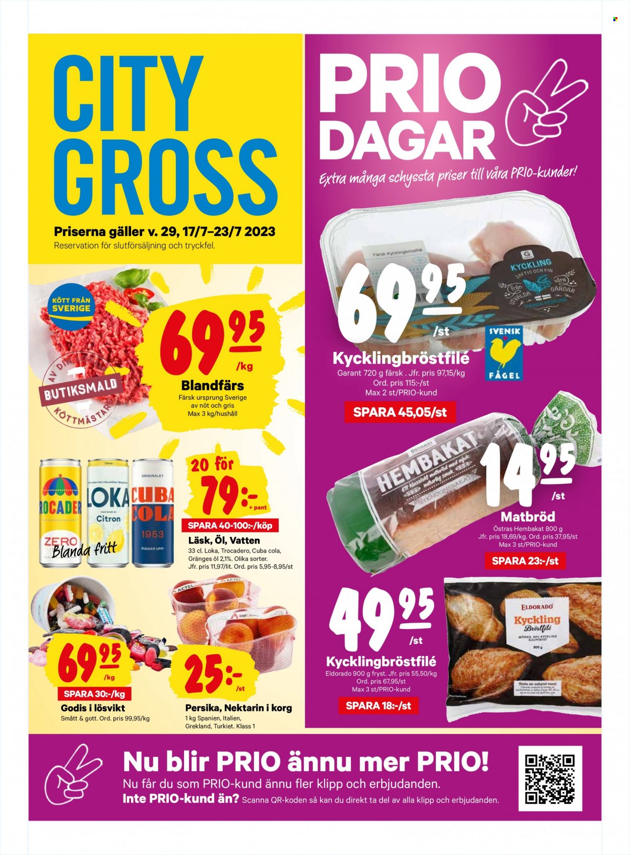 City Gross reklamblad - 17/7 2023 - 23/7 2023. Sida 1