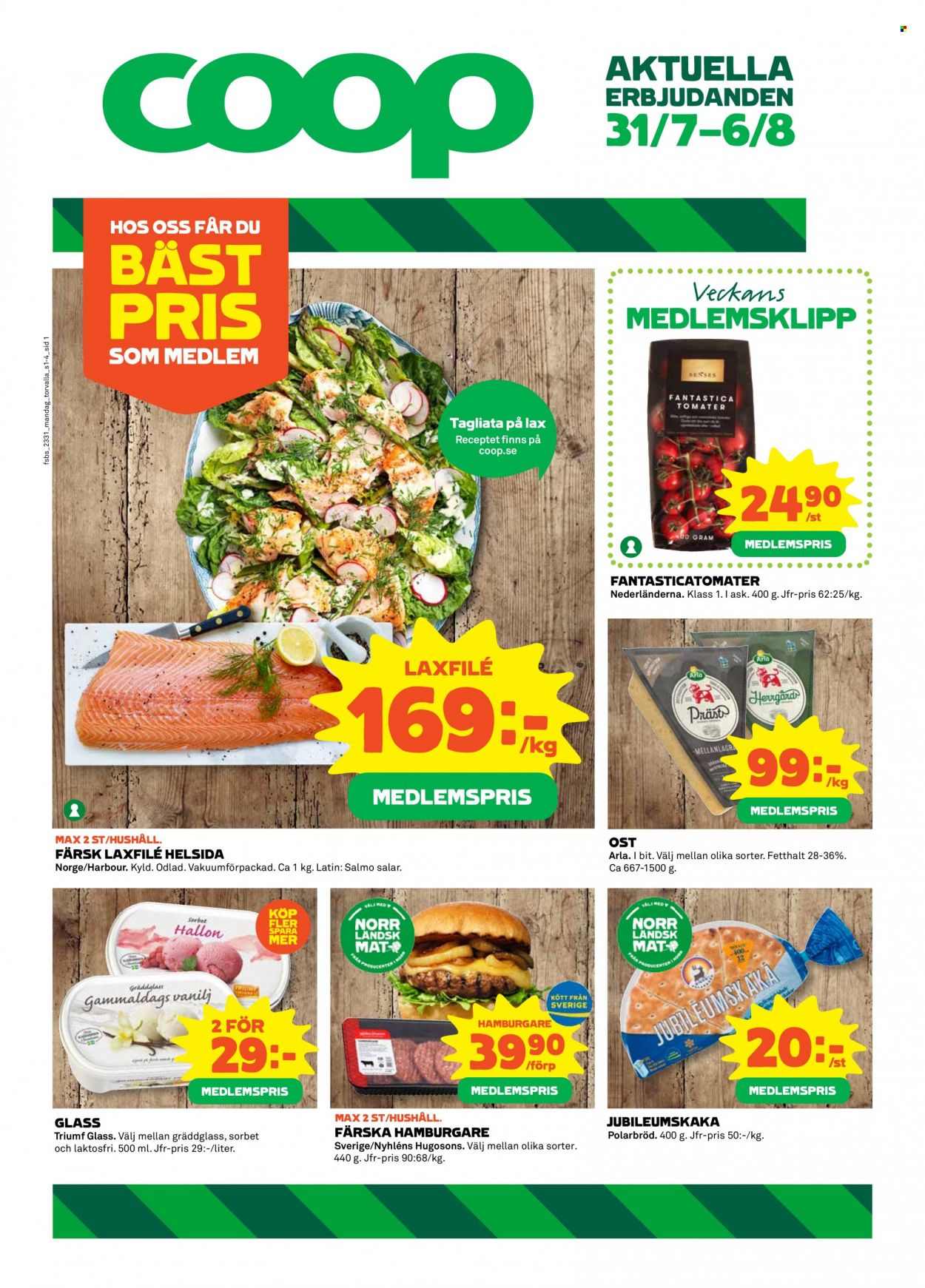 Coop reklamblad - 31/7 2023 - 6/8 2023. Sida 1