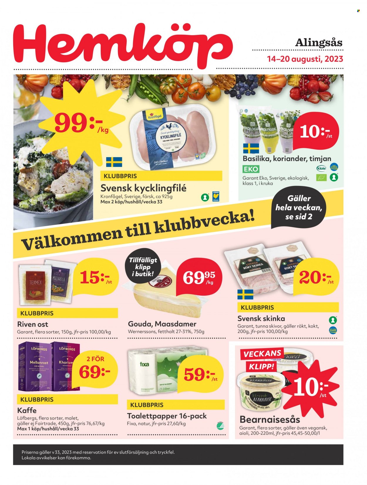 Hemköp reklamblad - 14/8 2023 - 20/8 2023. Sida 1