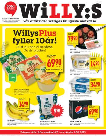 Willys reklamblad - 14/8 2023 - 20/8 2023.