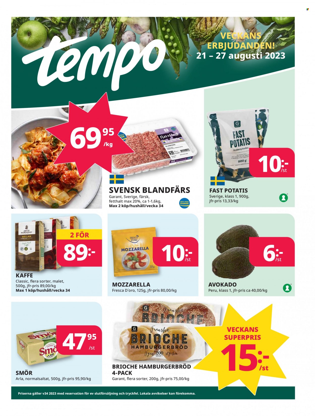 Tempo reklamblad - 21/8 2023 - 27/8 2023. Sida 1