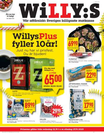 Willys reklamblad - 21/8 2023 - 27/8 2023.